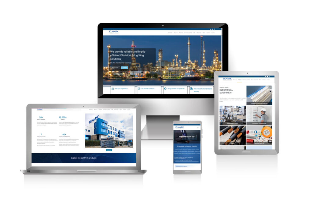 Уеб дизайн на корпоративен сайт за ELMARK Holding – DM Design Studio